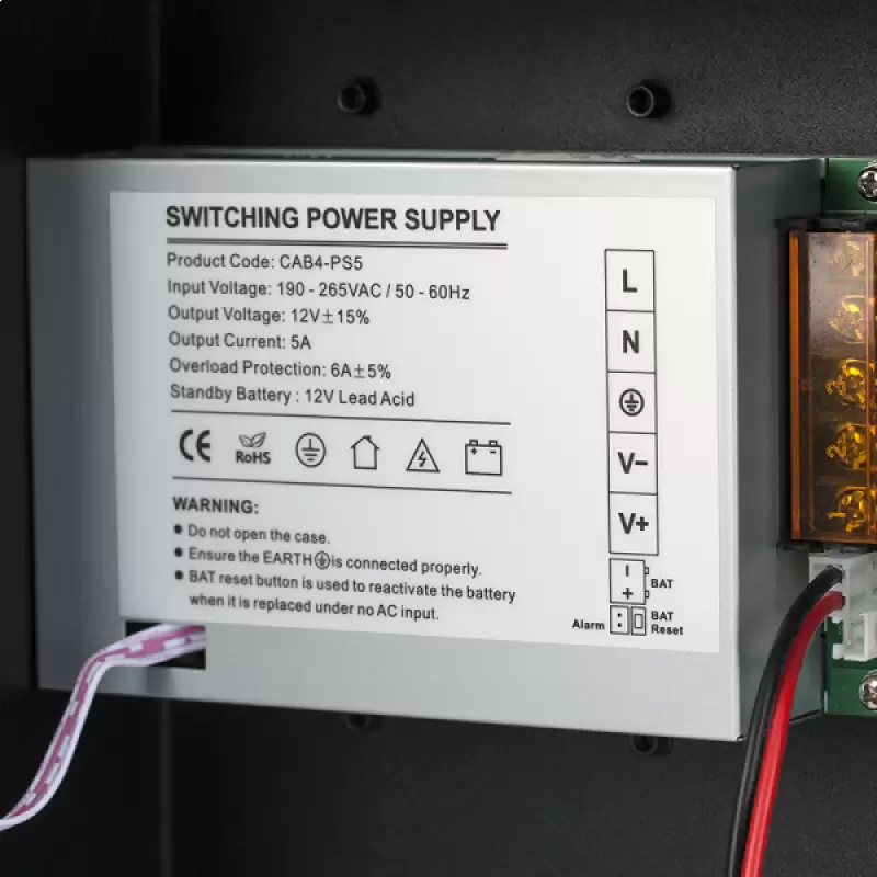 Cabinet multifunctional 12-14v/5a sursa cu bekup CAB4-PS5-GY * 45212                                                                                                                                    