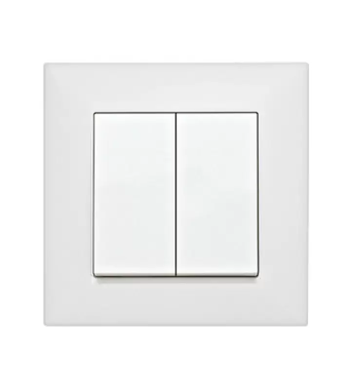 Intrerupator dublu, Schrack complet ,alb,conexiune cu surub  EV106010 * 47619                                                                                                                           