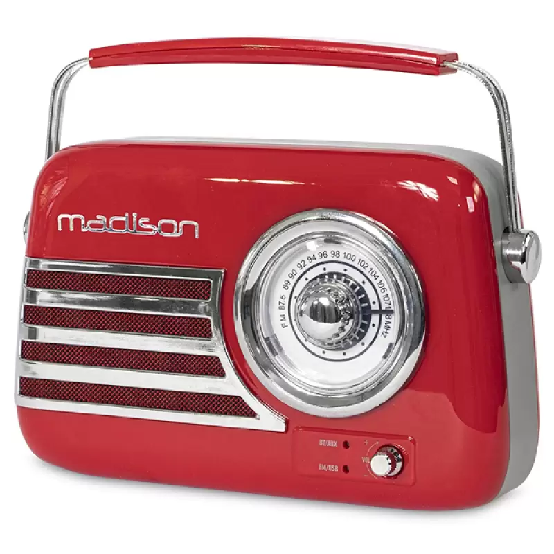 Radio FM portabil 15w Nostalgia cu Bluetooth/aux ,Freesound-vr40,negru  47637                                                                                                                           