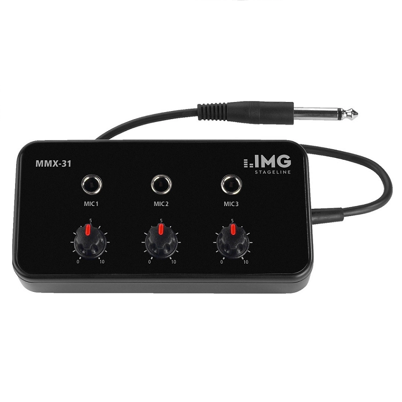 MMX-31 img Stage Line mixer mini microfon 3in-1out  33937                                                                                                                                               