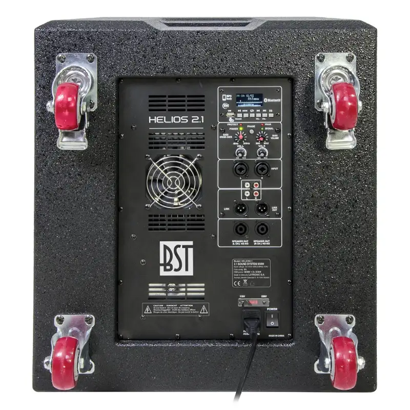 Kit subwoofer 18"/46Ccm 500W + 2 SATELITI 4"/10cm ,  200W RMS , BST HELIOS2.1