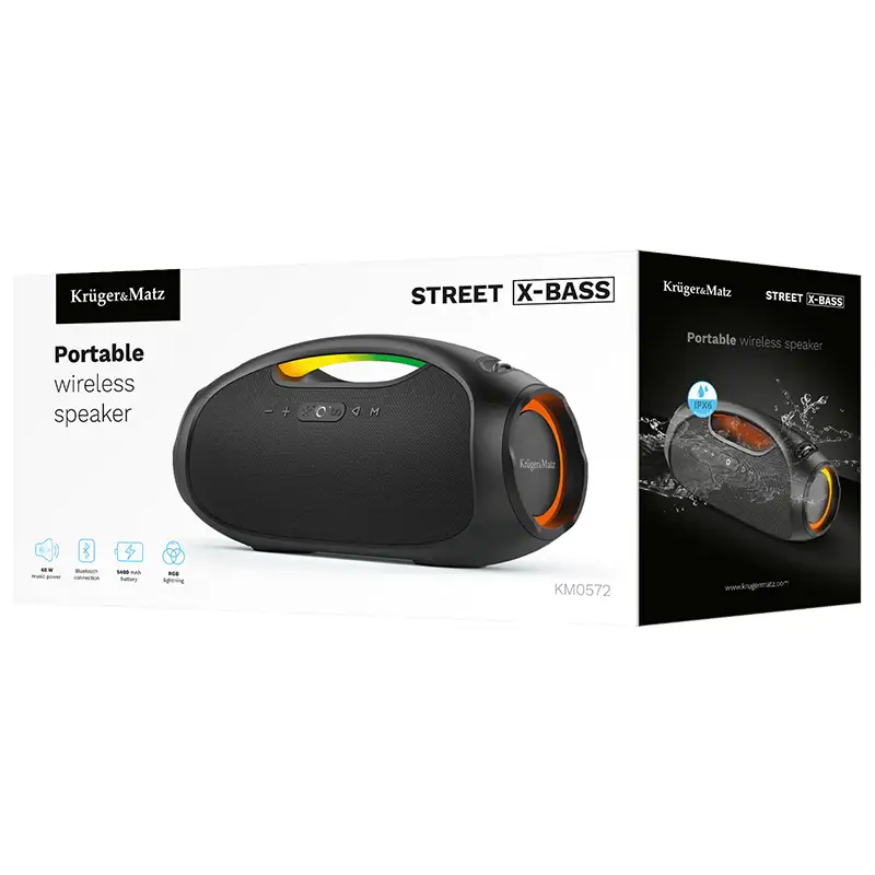 Boxa bluetooth portabila STREET X-BASS KRUGER&MATZ KM0572