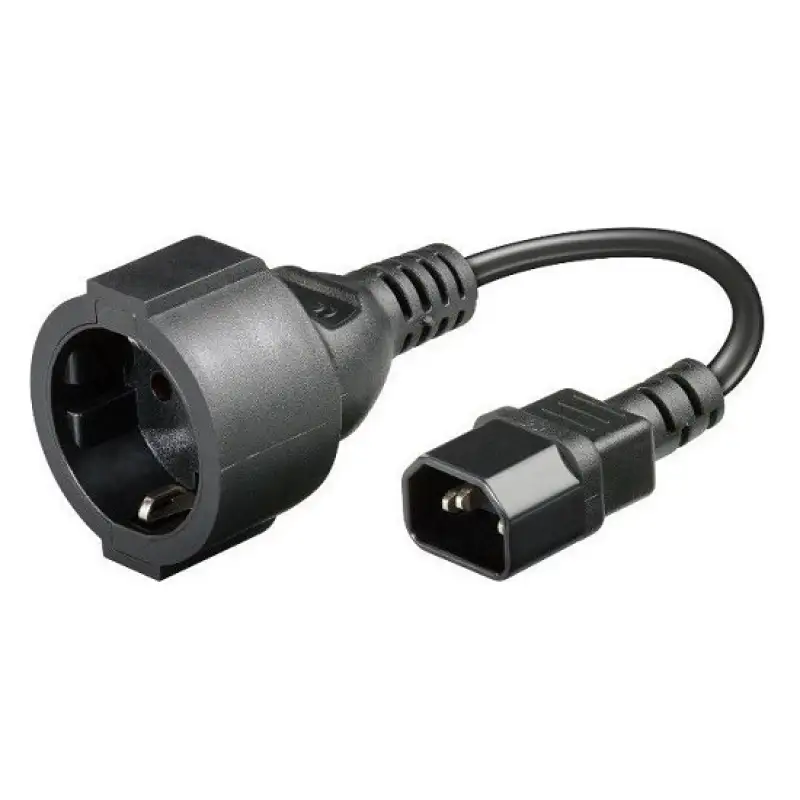 Cablu alimentare PC adaptor int. C14-schuko mama 10A 0.15m sppw-c14 48201                                                                                                                               