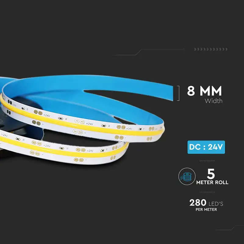 Banda LED COB 24V /6400K ,  IP20 , lungime 5m , SKU-212654