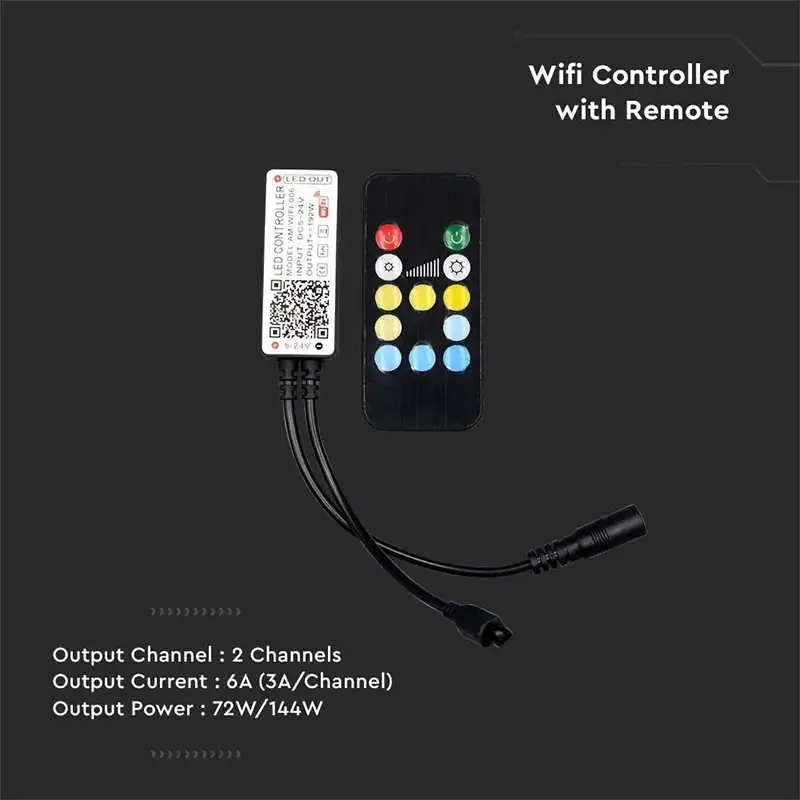 Controler banda LED , 3 in1 , WI-FI , 12 butoane , SKU-2902