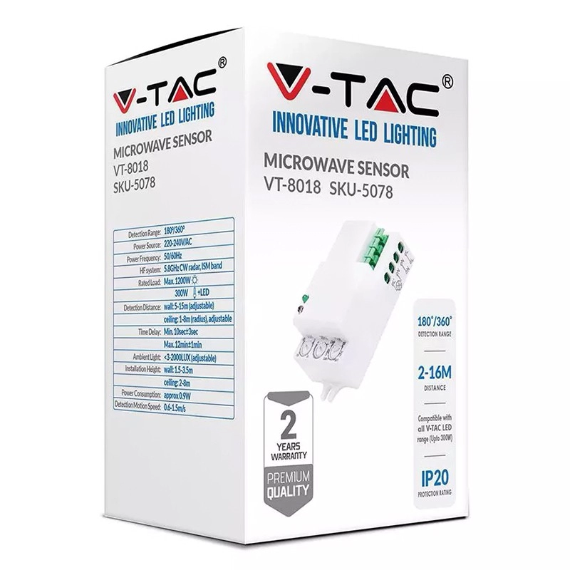 SKU-5078 senzor miscare cu microunde 300w  46649                                                                                                                                                        