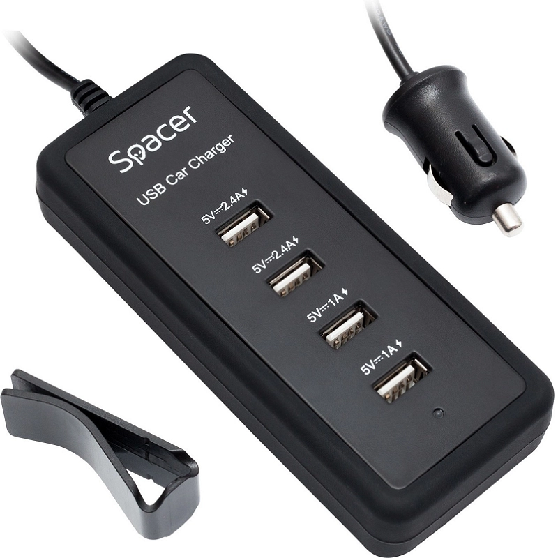 SPCH-011A  incarcator auto usb x4 12-24v max 6.2a 45734