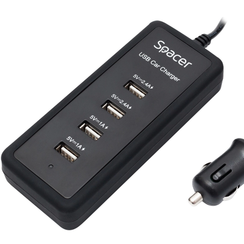 SPCH-011A  incarcator auto usb x4 12-24v max 6.2a 45734