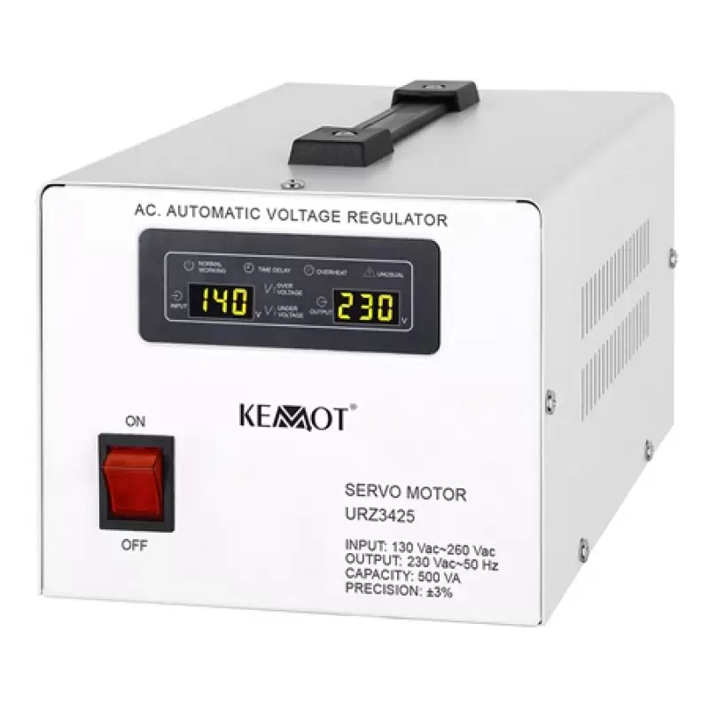 Stabilizator de tensiune cu servomotor 500VA KEMOT URZ3425