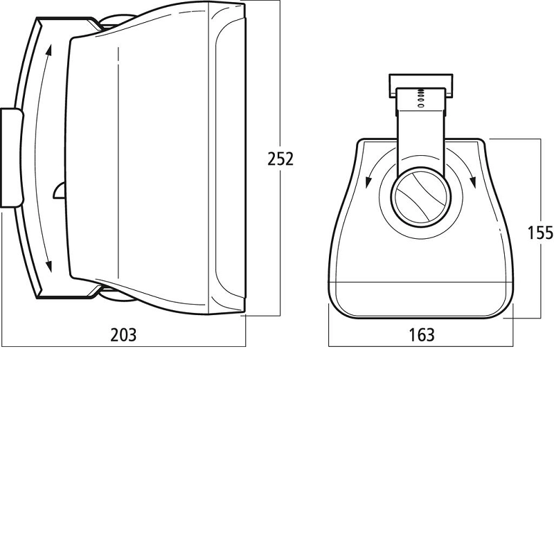 WALL-05T/SW boxe pa ip65 100v 40w/8ohm 2b/set 44597