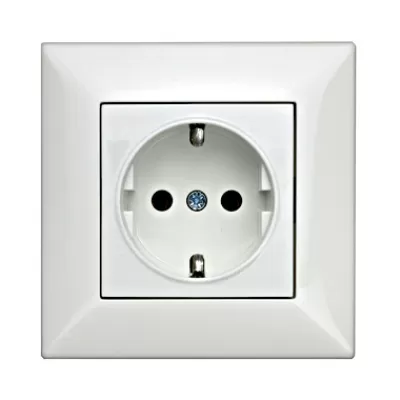 Priza simpla Schrack Vision50 EV106102 complet incastrata alb  * 44583          