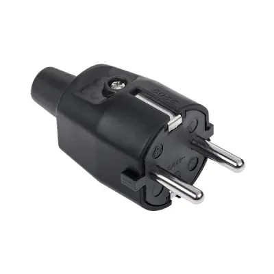 Stecher cu impamantare 16A 230V negru URZ3174.29166                             
