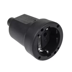 Stecher Schuko cauciucat 16A 250V negru URZ3176.29167                           